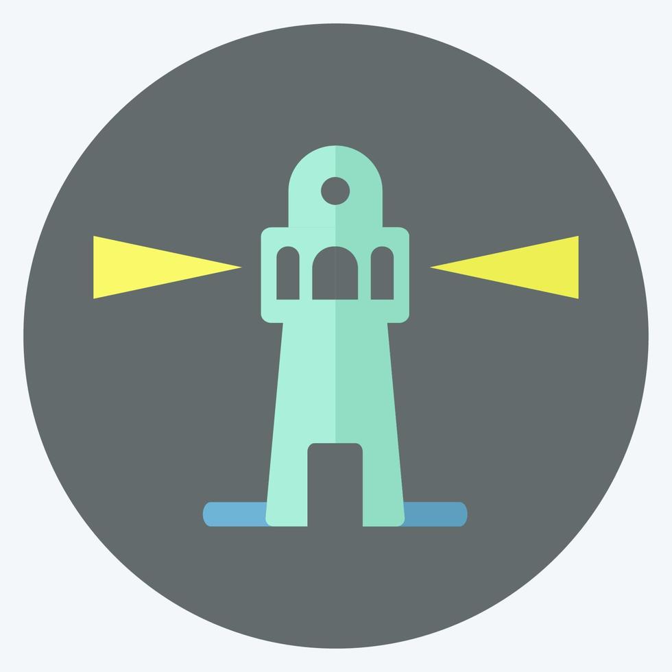 Icon Lighthouse I - Flat Style - Simple illustration,Editable stroke vector
