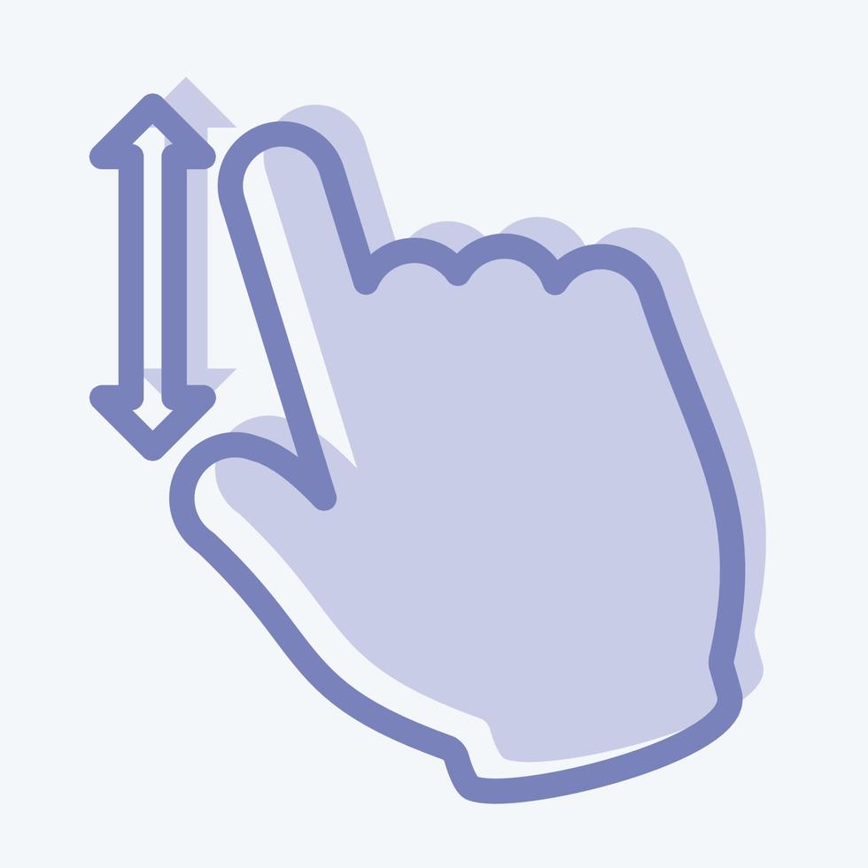 Icon Zoom In - Two Tone Style - Simple illustration,Editable stroke vector