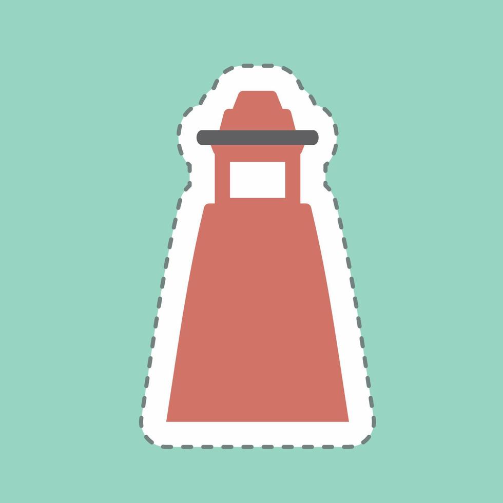 Sticker Lighthouse II - Line Cut - Simple illustration,Editable stroke vector