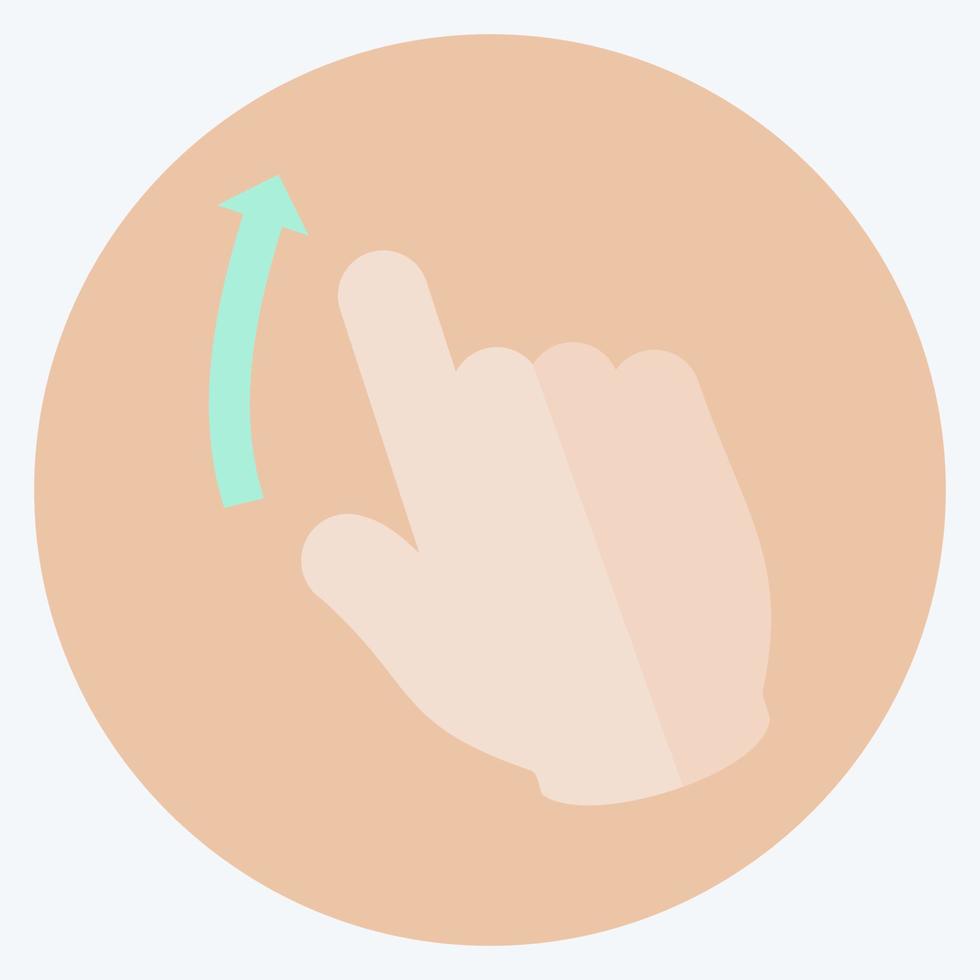 Icon Swipe Up - Flat Style - Simple illustration,Editable stroke vector