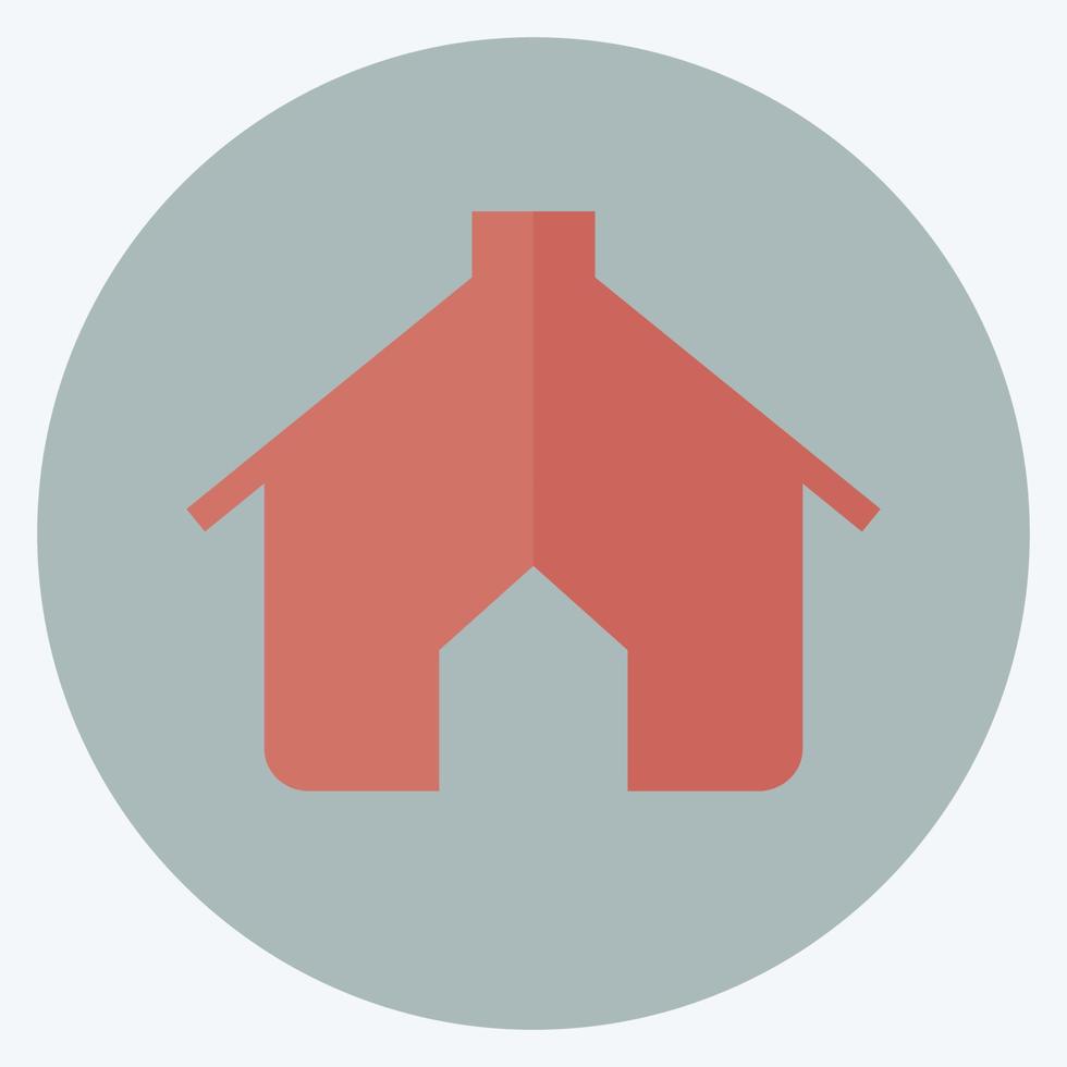 Icon Pet House - Flat Style - Simple illustration,Editable stroke vector