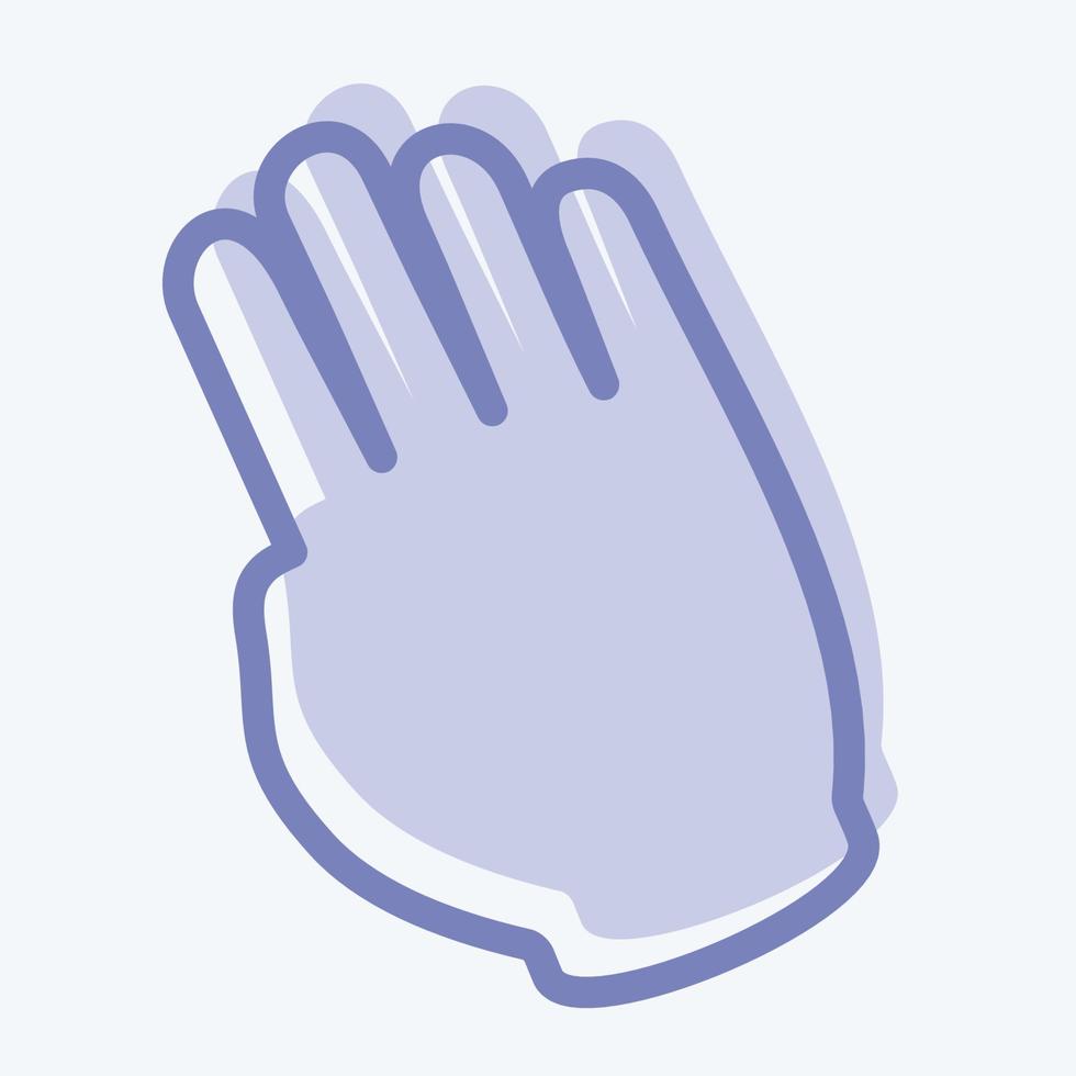 icono de mano inclinada - estilo de dos tonos - ilustración simple, trazo editable vector