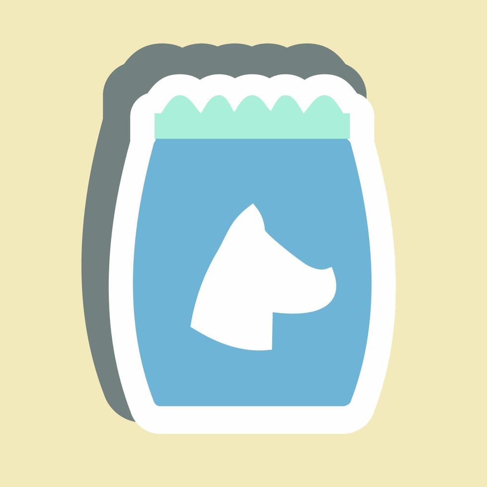 Sticker Dog Food II - Simple illustration,Editable stroke vector