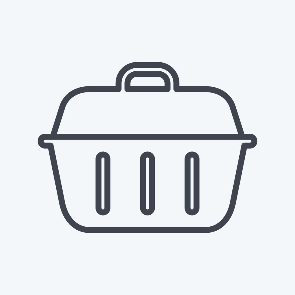 Icon Transport Box - Line Style - Simple illustration,Editable stroke vector