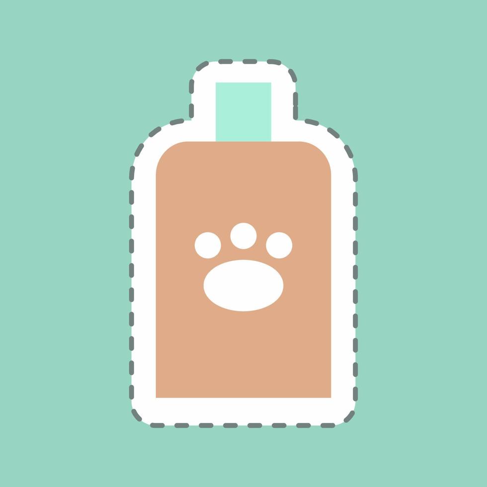 Sticker Veterinary Medicine - Line Cut - Simple illustration,Editable stroke vector