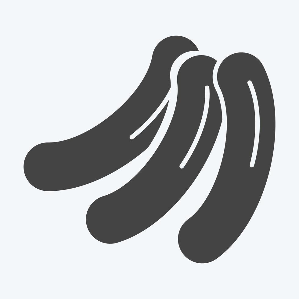 Icon Sausages - Glyph Style - Simple illustration,Editable stroke vector