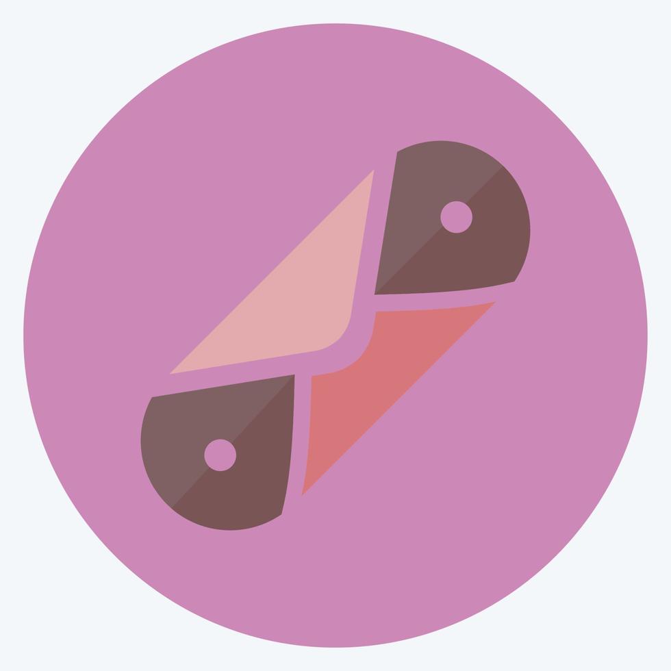 Icon Cannoli - Flat Style - Simple illustration,Editable stroke vector