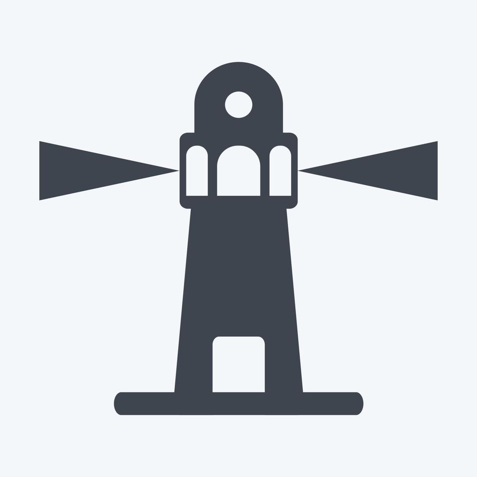 Icon Lighthouse I - Glyph Style - Simple illustration,Editable stroke vector