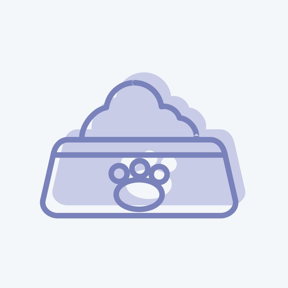 Icon Cat Food - Two Tone Style - Simple illustration,Editable stroke vector