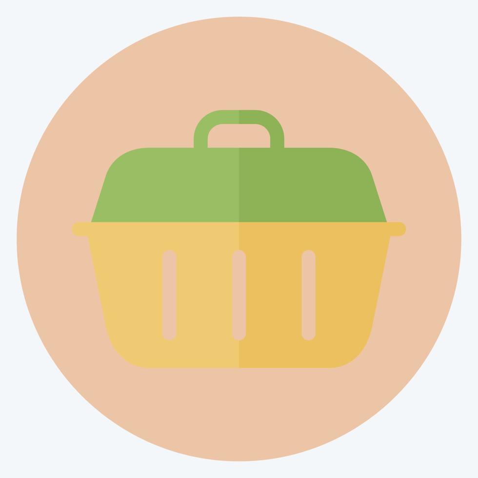 Icon Transport Box - Flat Style - Simple illustration,Editable stroke vector