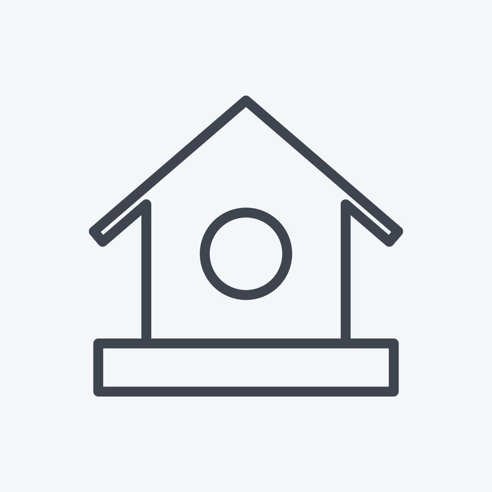 Icon Bird Home - Line Style - Simple illustration,Editable stroke vector