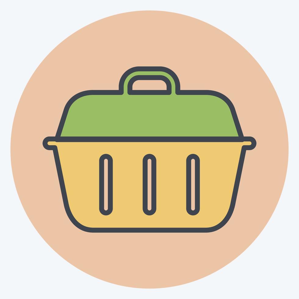 Icon Transport Box - Color Mate Style - Simple illustration,Editable stroke vector