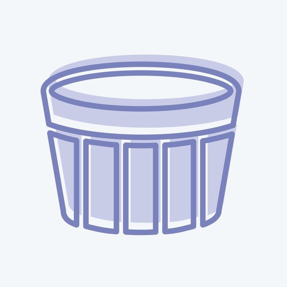 Icon Creme Brulee - Two Tone Style - Simple illustration,Editable stroke vector