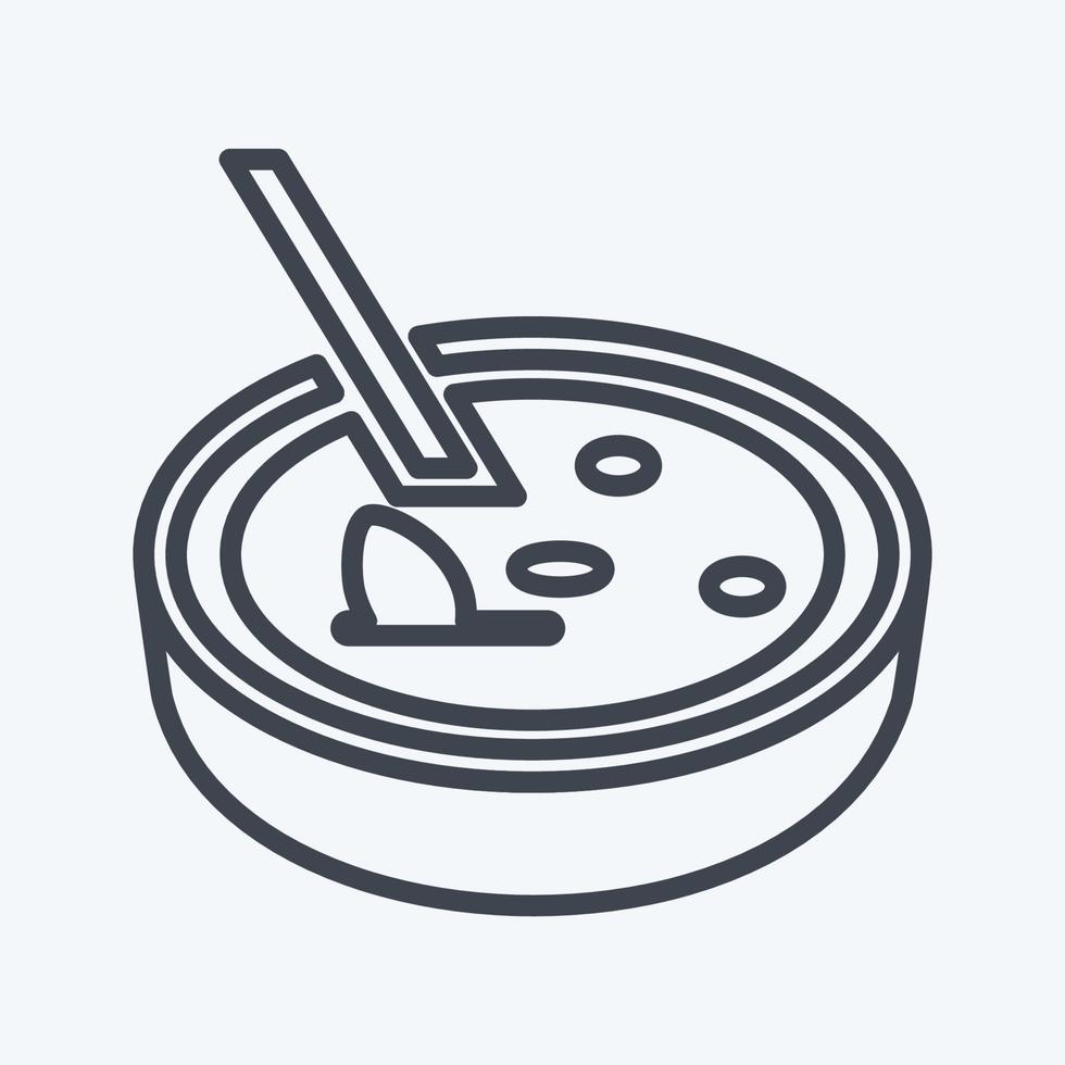 icono crema catalana - estilo de línea - ilustración simple, trazo editable vector