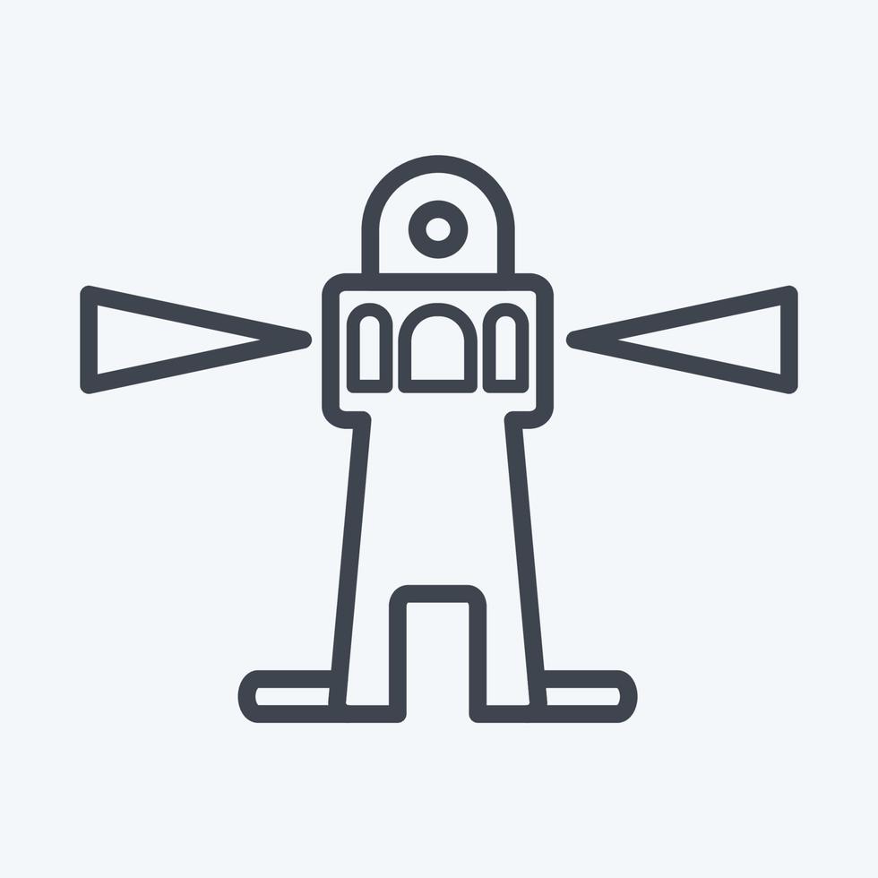Icon Lighthouse I - Line Style - Simple illustration,Editable stroke vector