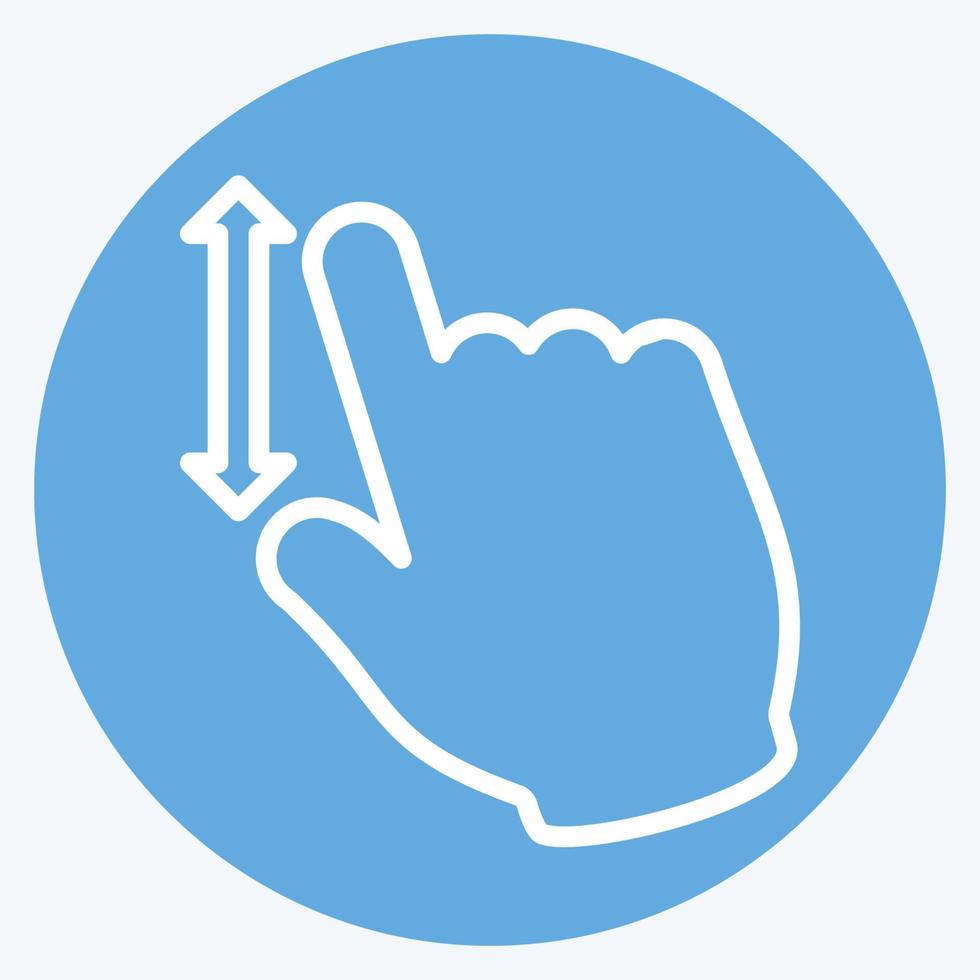 Icon Zoom In - Blue Eyes Style - Simple illustration,Editable stroke vector