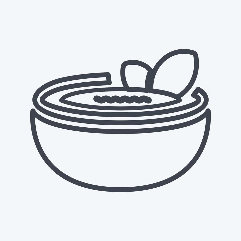 icono gazpacho - estilo de línea - ilustración simple, trazo editable vector