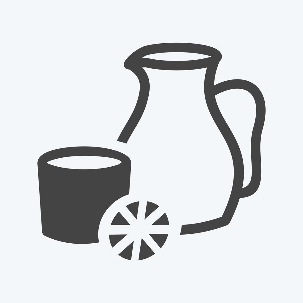 Icon Sangria - Glyph Style - Simple illustration,Editable stroke vector