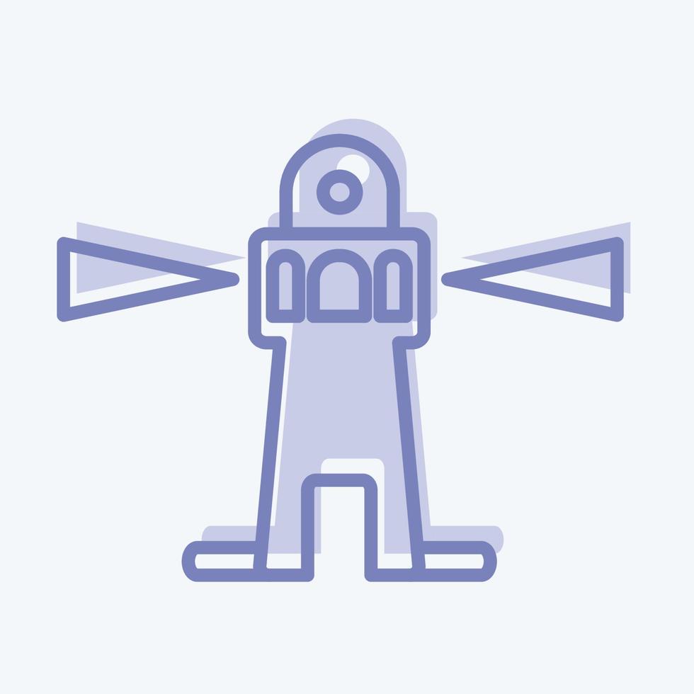 Icon Lighthouse I - Two Tone Style - Simple illustration,Editable stroke vector