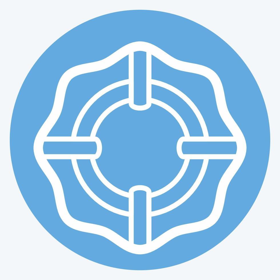 tubo de vida icono - estilo ojos azules - ilustración simple, trazo editable vector