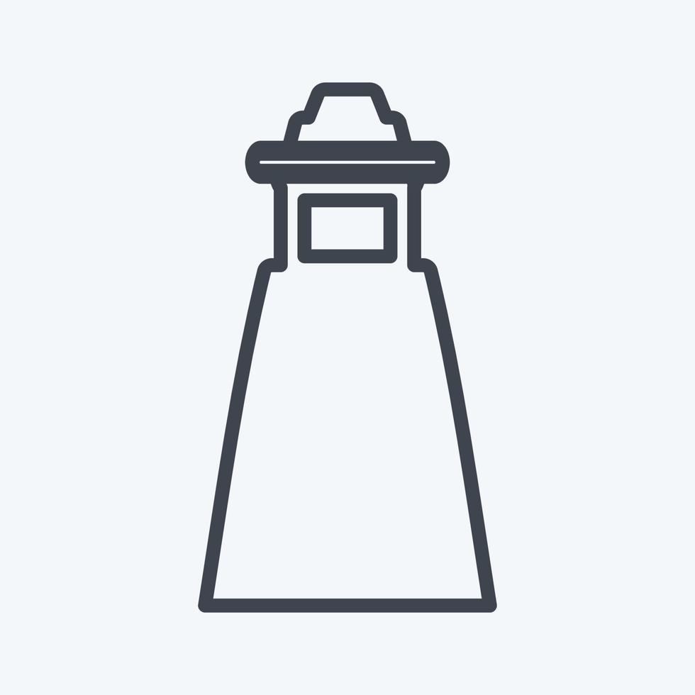 Icon Lighthouse II - Line Style - Simple illustration,Editable stroke vector