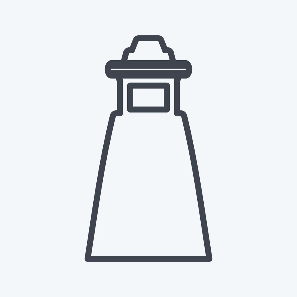 icon lighthouse ii - estilo de línea - ilustración simple, trazo editable vector