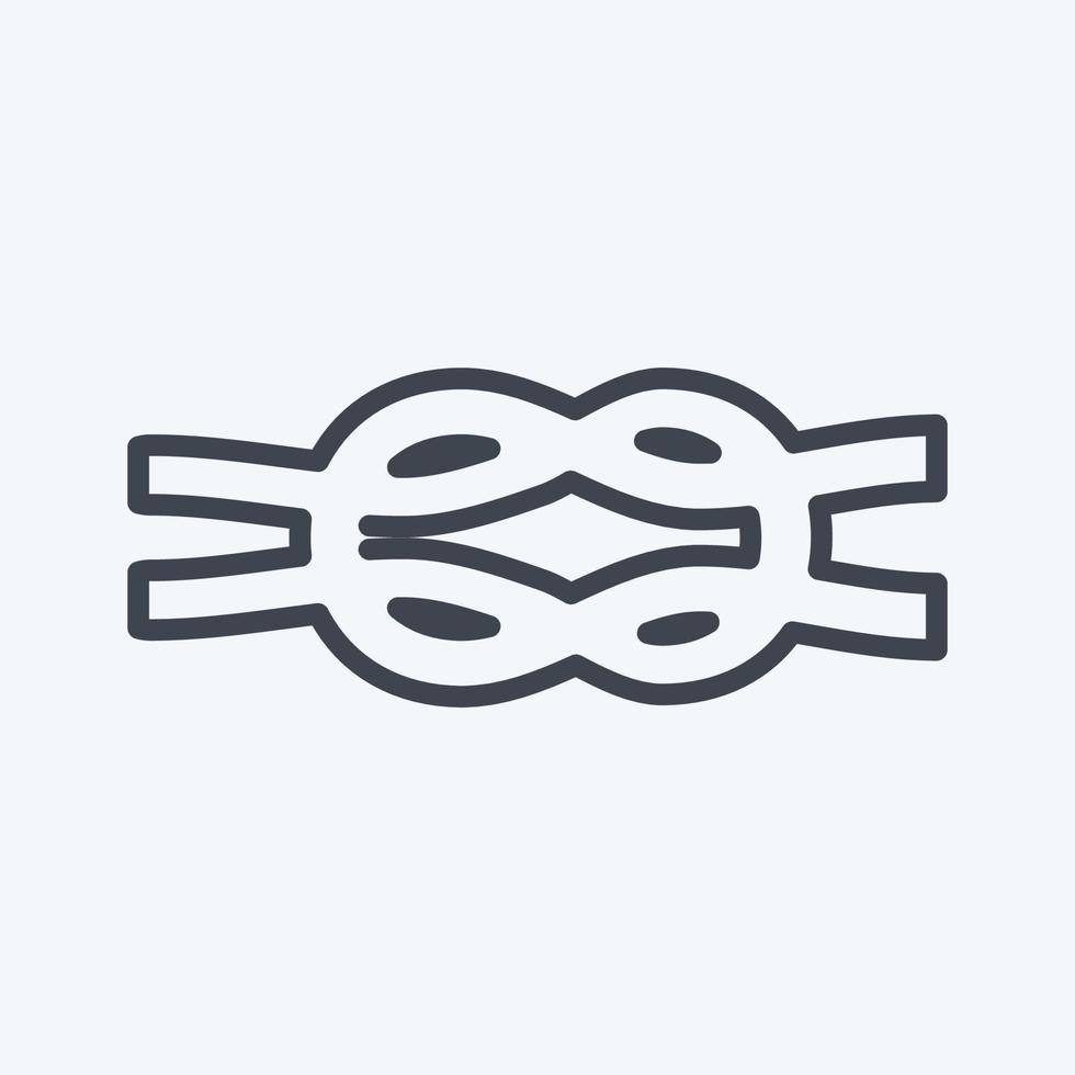 Icon Rope - Line Style - Simple illustration,Editable stroke vector