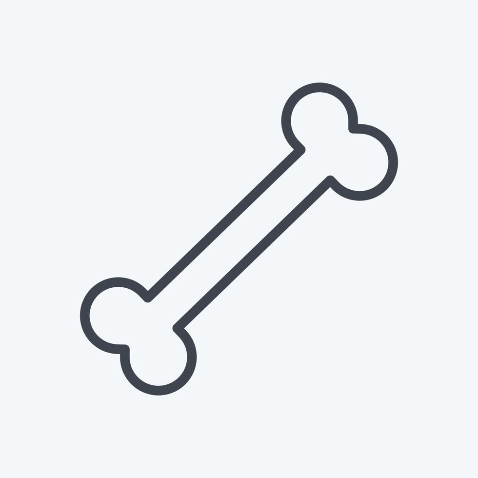 Icon Bone for Dog - Line Style - Simple illustration,Editable stroke vector