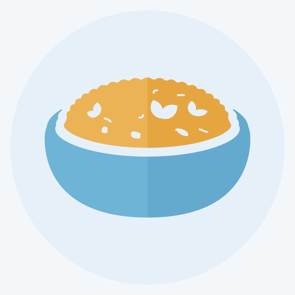 Icon Risotto - Flat Style - Simple illustration,Editable stroke vector