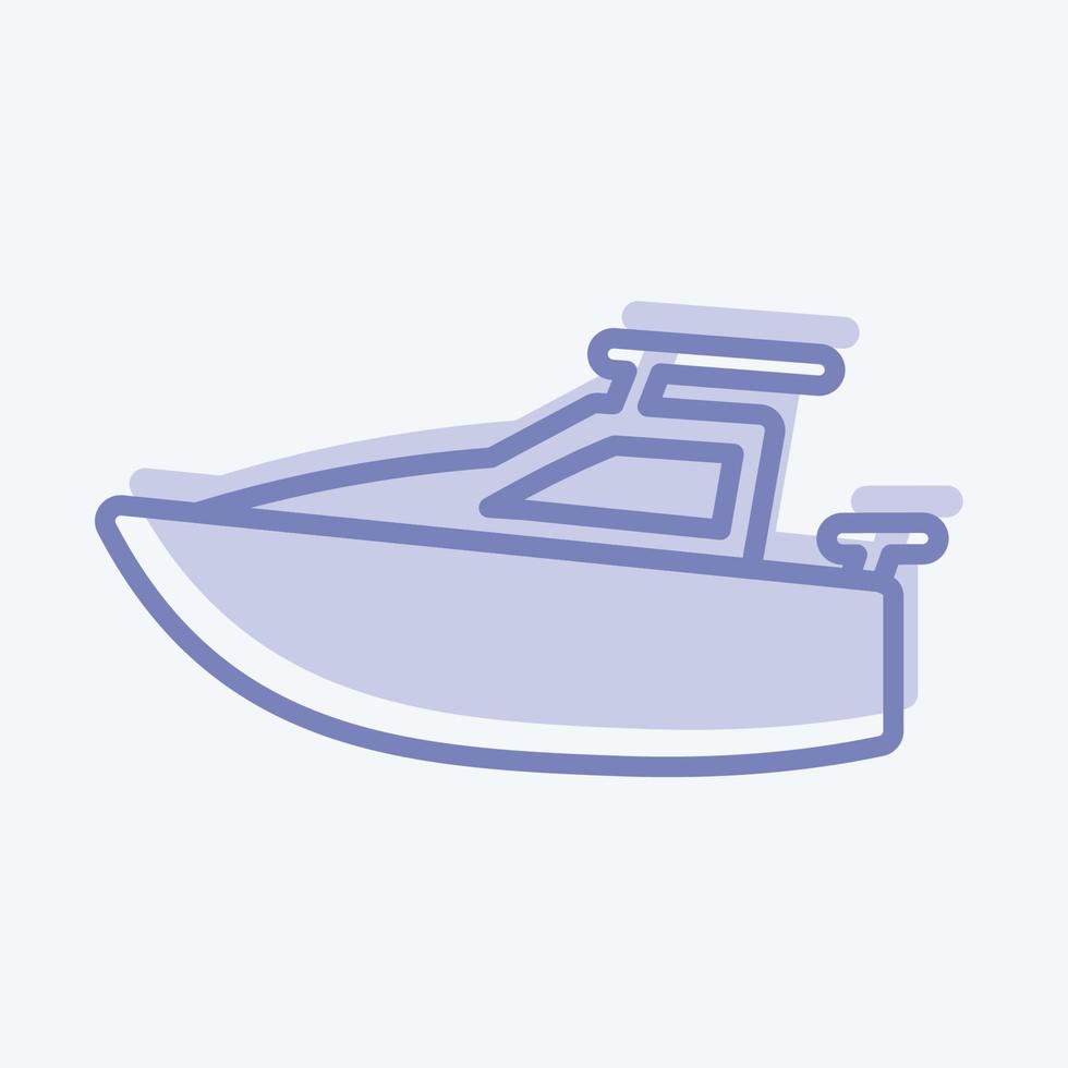 Icon Yacht - Two Tone Style - Simple illustration,Editable stroke vector