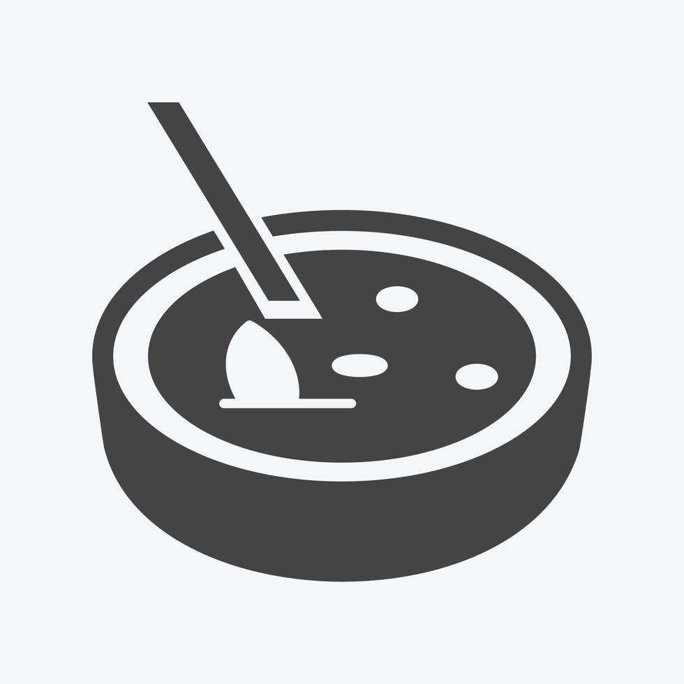 Icon Crema Catalana - Glyph Style - Simple illustration,Editable stroke vector