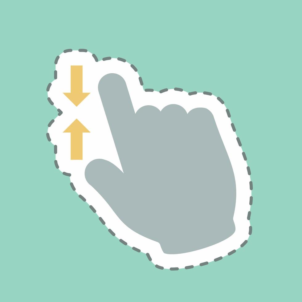 Sticker Zoom Out - Line Cut - Simple illustration,Editable stroke vector