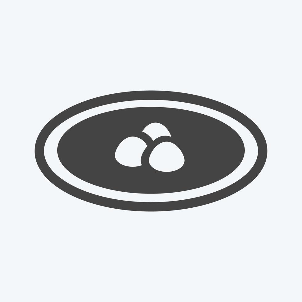 Icon Dumpling Soup - Glyph Style - Simple illustration,Editable stroke vector