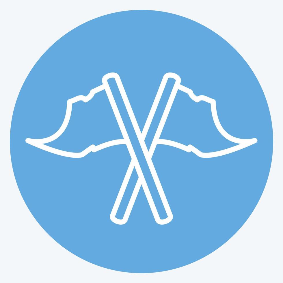 Icon Flags - Blue Eyes Style - Simple illustration,Editable stroke vector