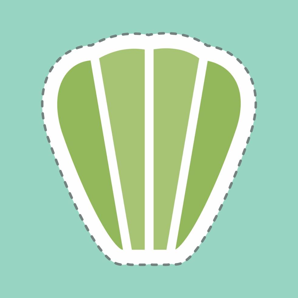 Sticker Madeleines - Line Cut - Simple illustration,Editable stroke vector