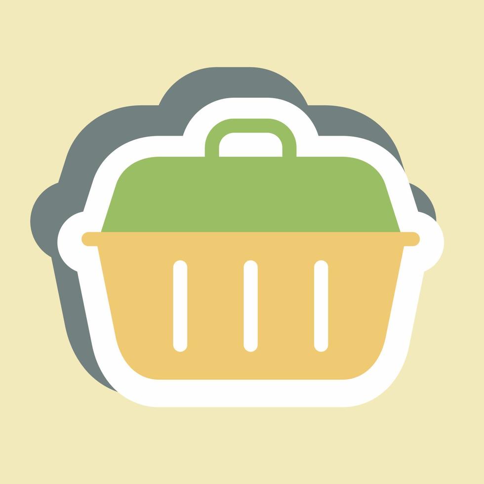 Sticker Transport Box - Simple illustration,Editable stroke vector