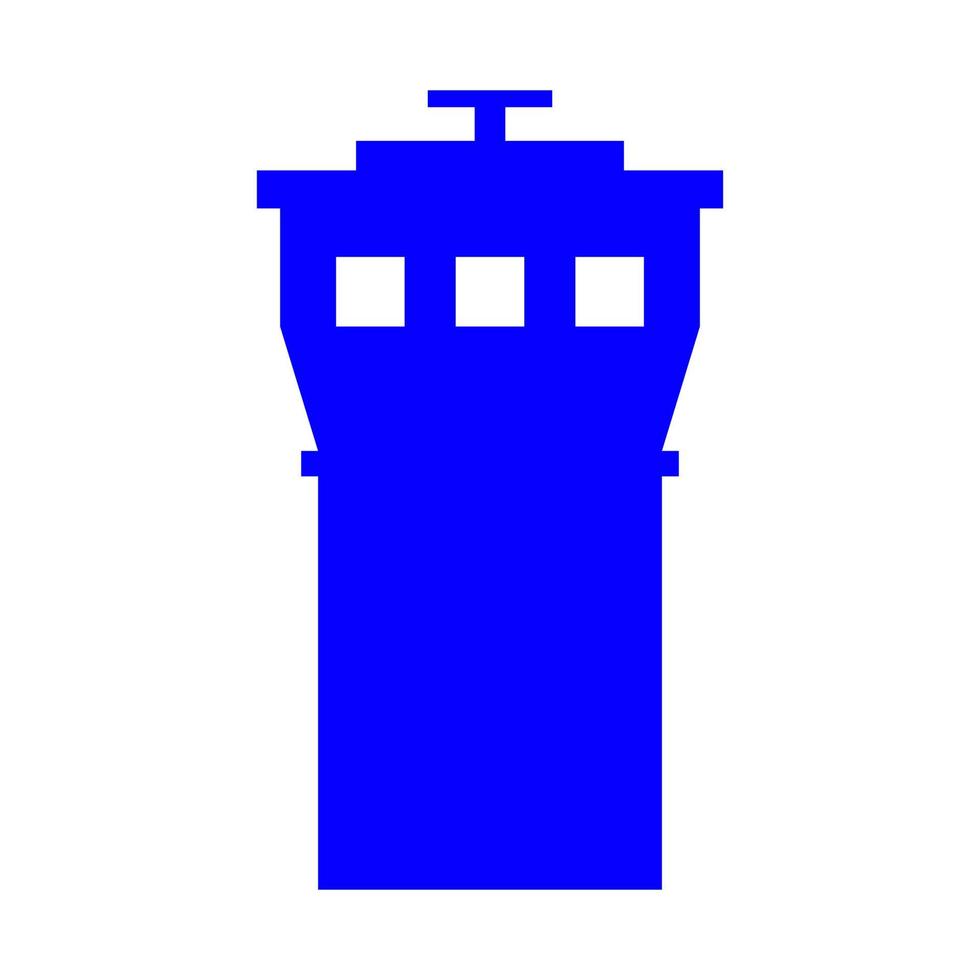 Airport tower on white background vector