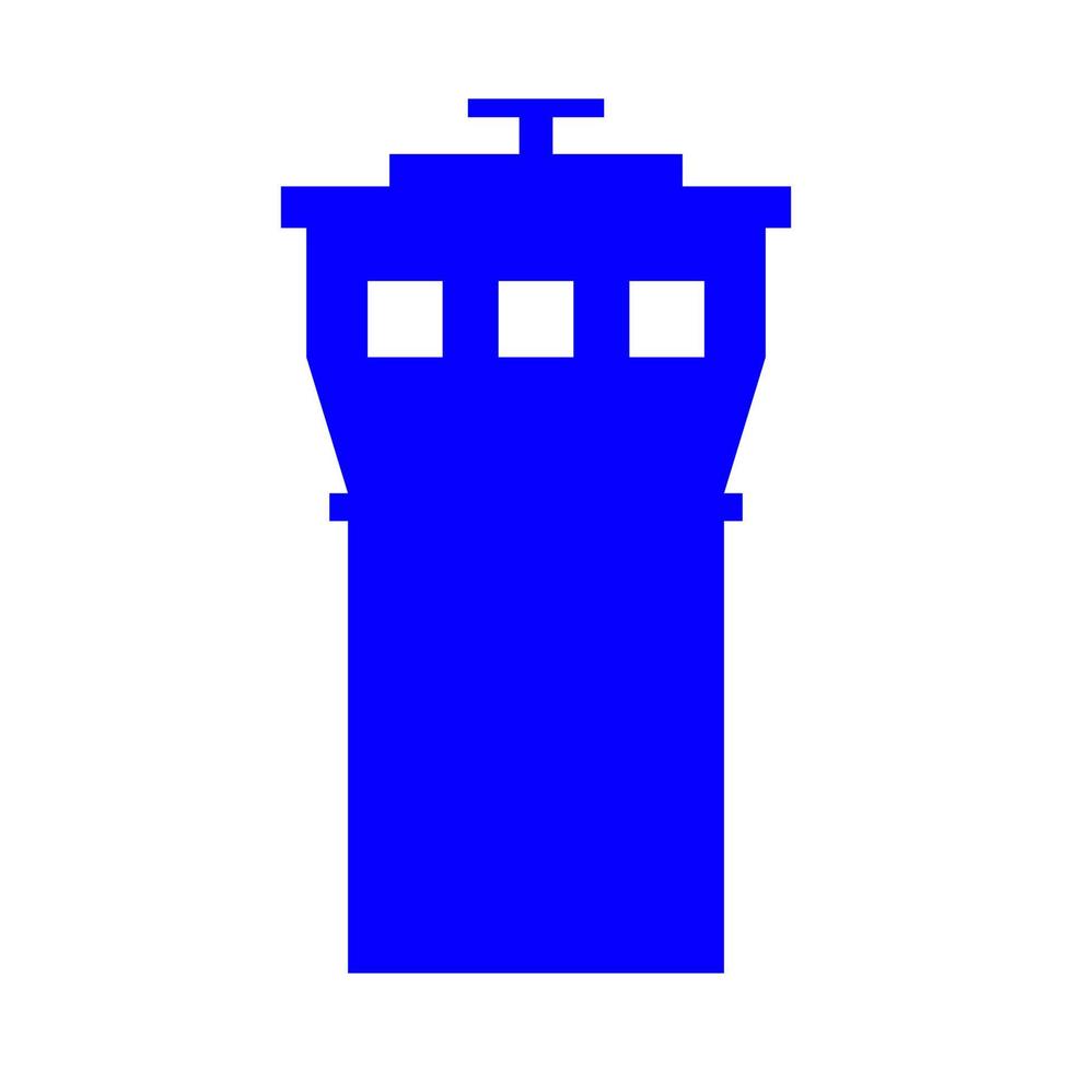 Airport tower on white background vector