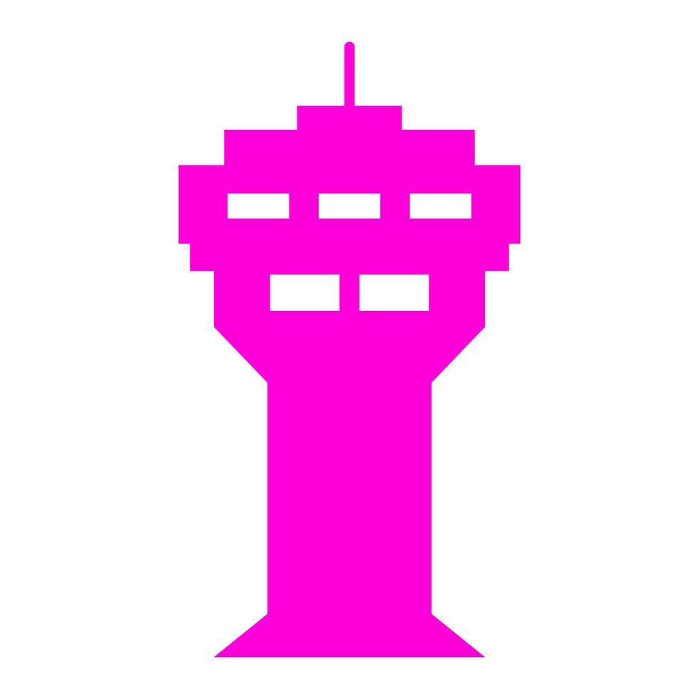 Airport tower on white background vector