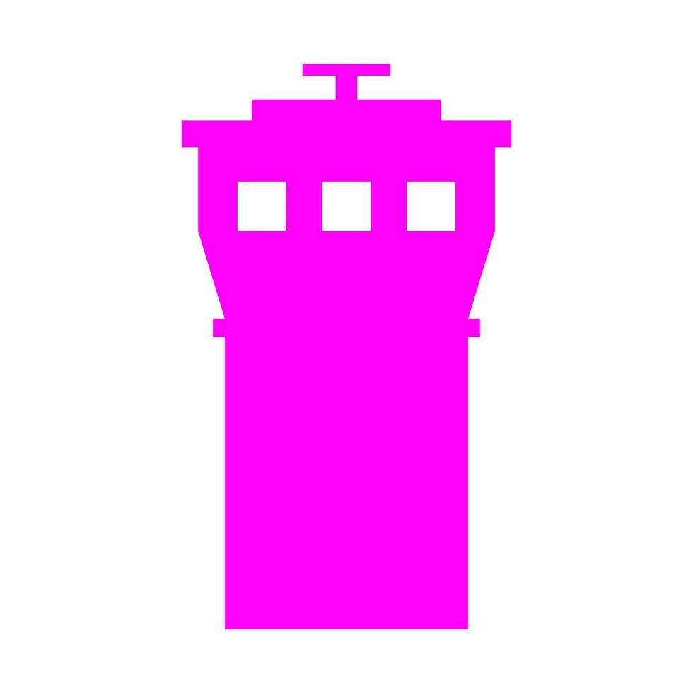 Airport tower on white background vector