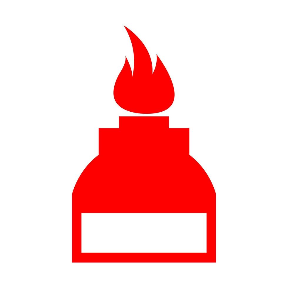 Alcohol lamp on white background vector