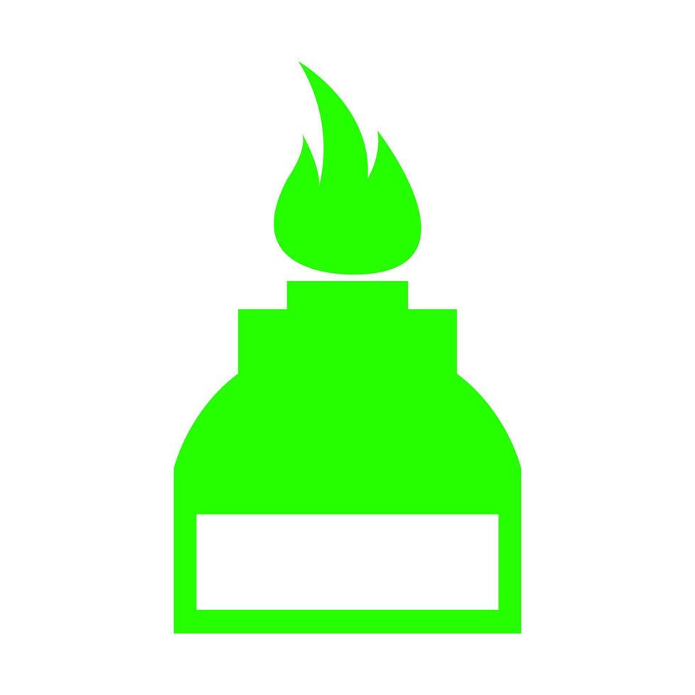 Alcohol lamp on white background vector