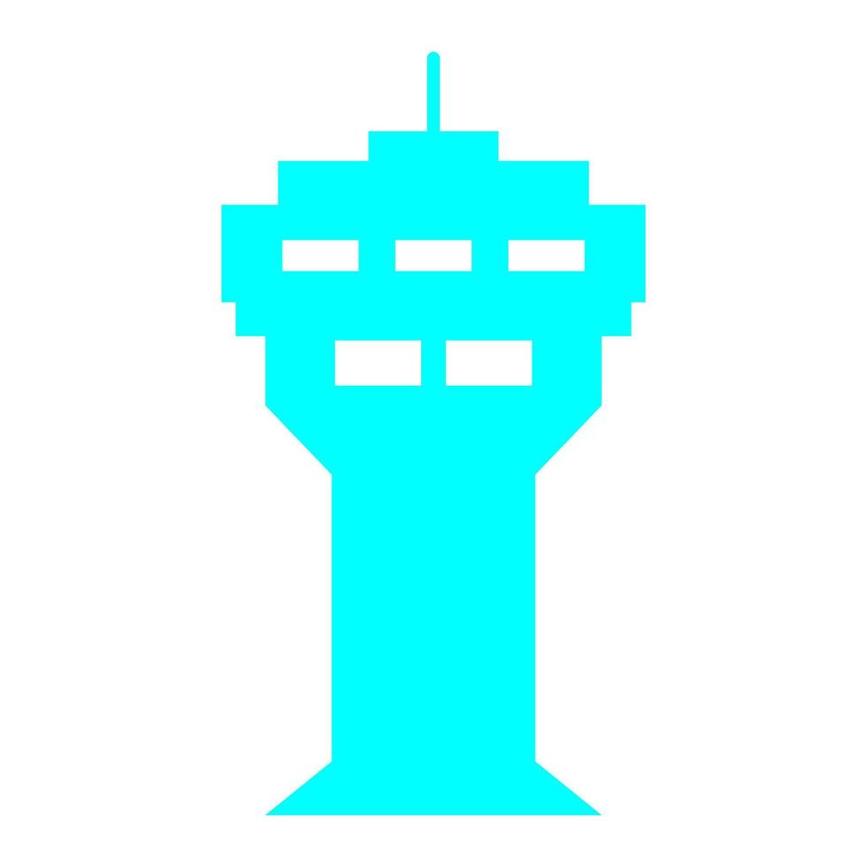Airport tower on white background vector