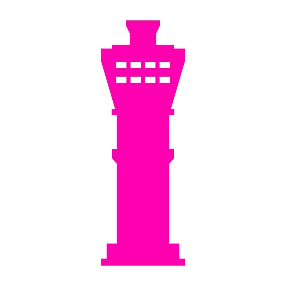 Airport tower on white background vector