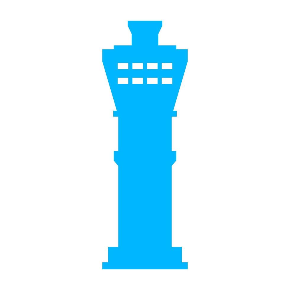 Airport tower on white background vector