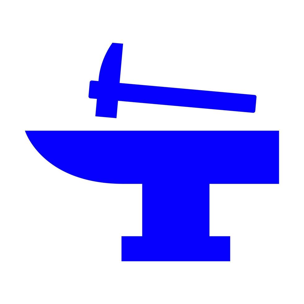 Anvil on white background vector