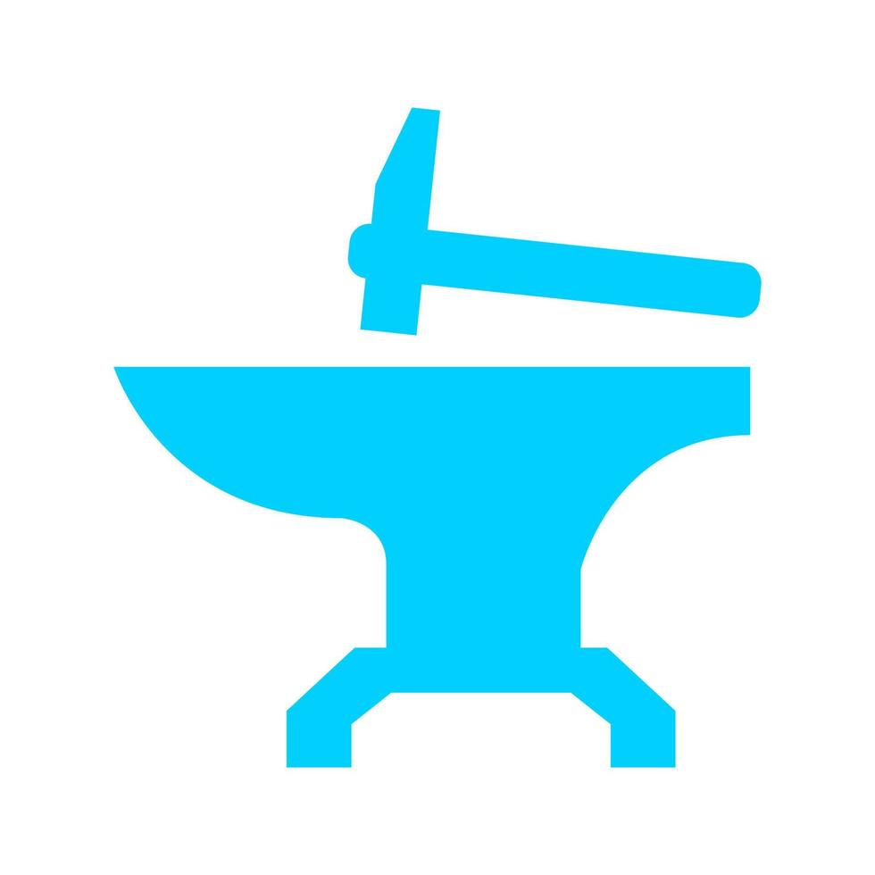 Anvil on white background vector