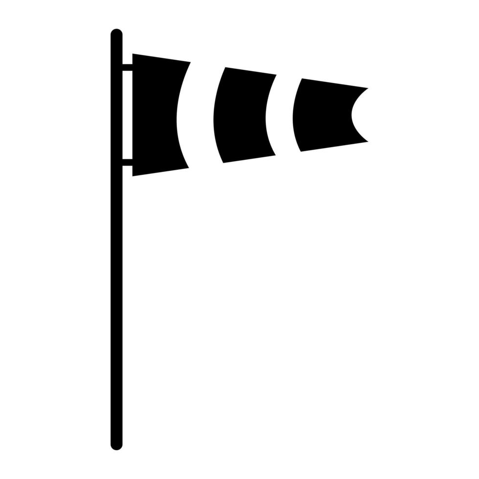 Wind flag on white background vector