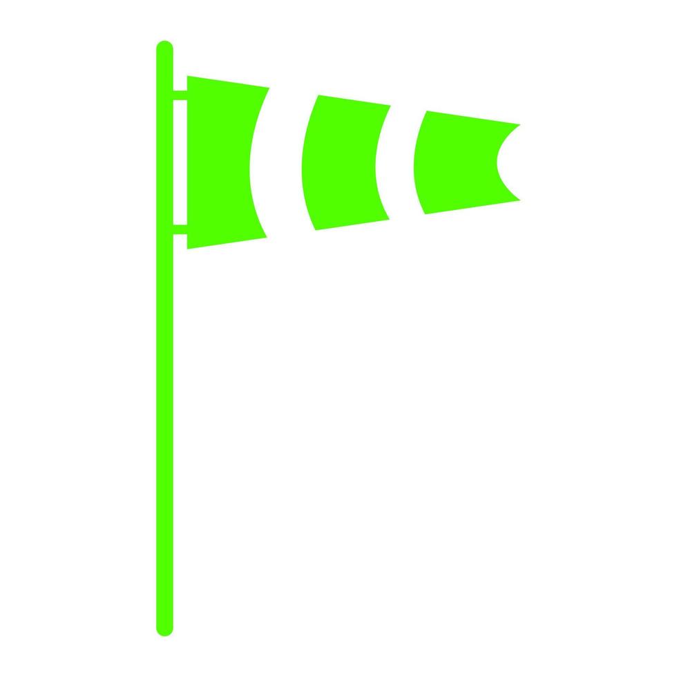 bandera de viento sobre fondo blanco vector