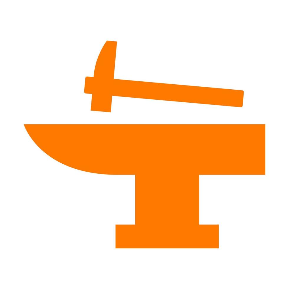 Anvil on white background vector